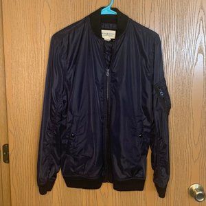 Like New Navy Blue Bomber Jacket